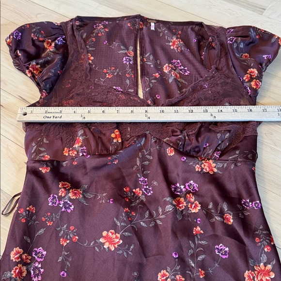 Free People Butterfly Babe Maxi Dress-Boho-Floral-Lace-L - Picture 6 of 12